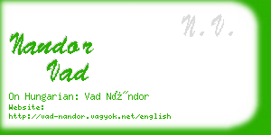 nandor vad business card